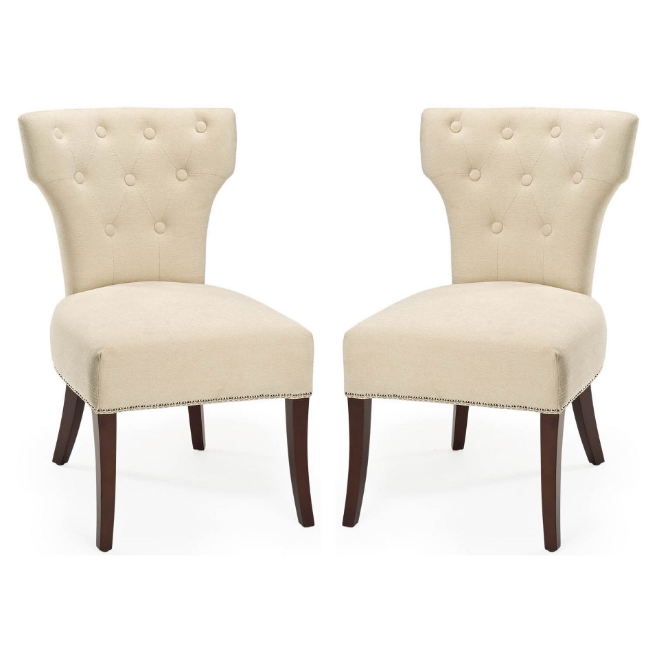 Dining Chair Safavieh Broome Side Chair   Sand (Set of 2)