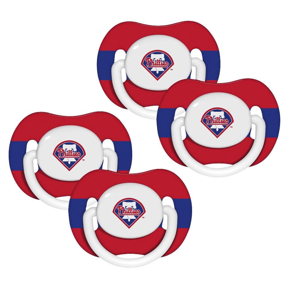 MLB Philiadelphia Phillies 4 Pk Baby Pacifier   3M+