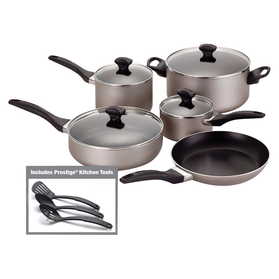 Farberware 12pc Non Stick Cookware Set   Champagne