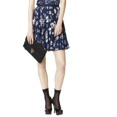 Target  Jason Wu for Target® Pleated Skirt in Navy Floral  Image 