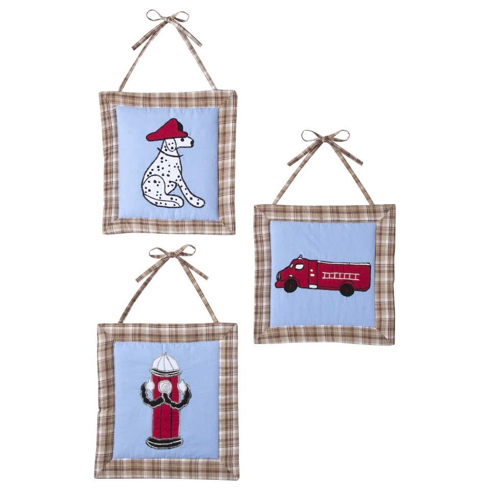 Sweet Jojo Designs Frankies Fire Truck Wall Hangings