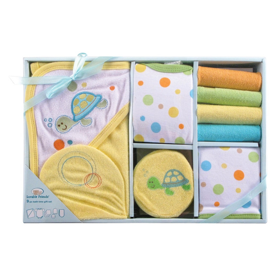 Luvable Friends Newborn 9 Piece Bath Time set   Neutral 0 6 M