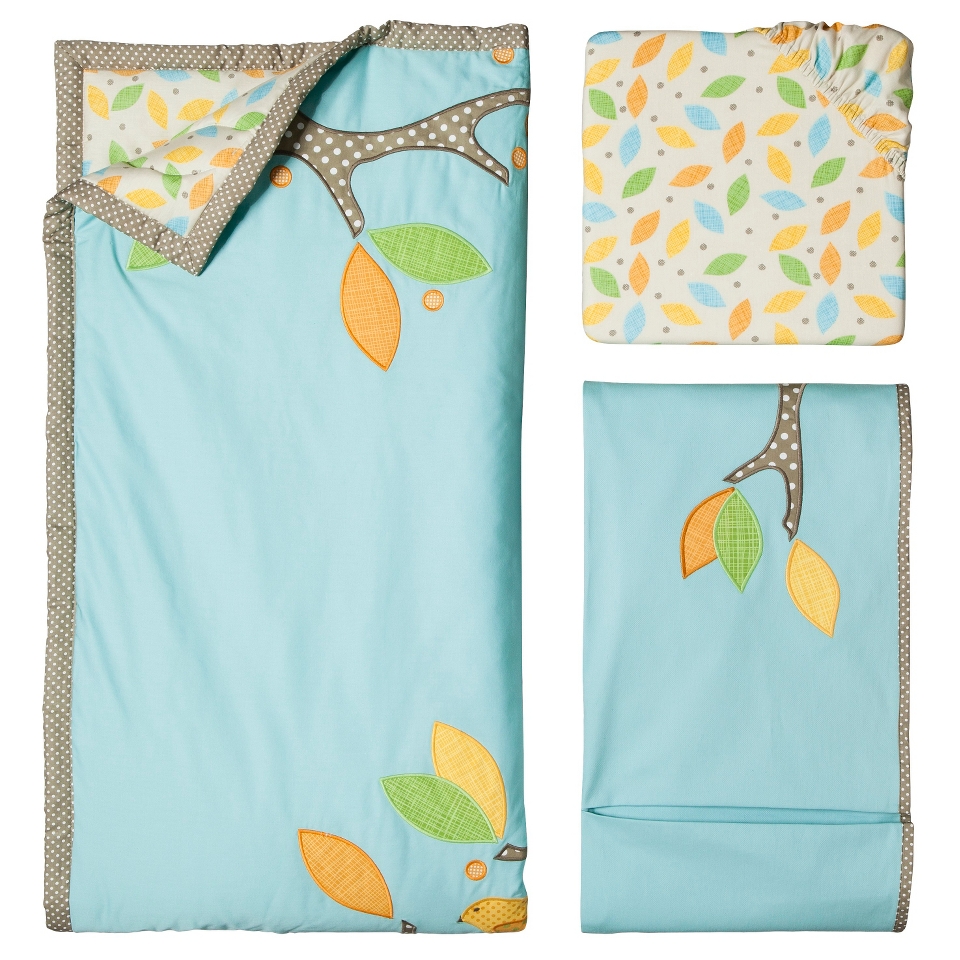 Little Tree Aqua 3pc Crib Bedding Set by Migi