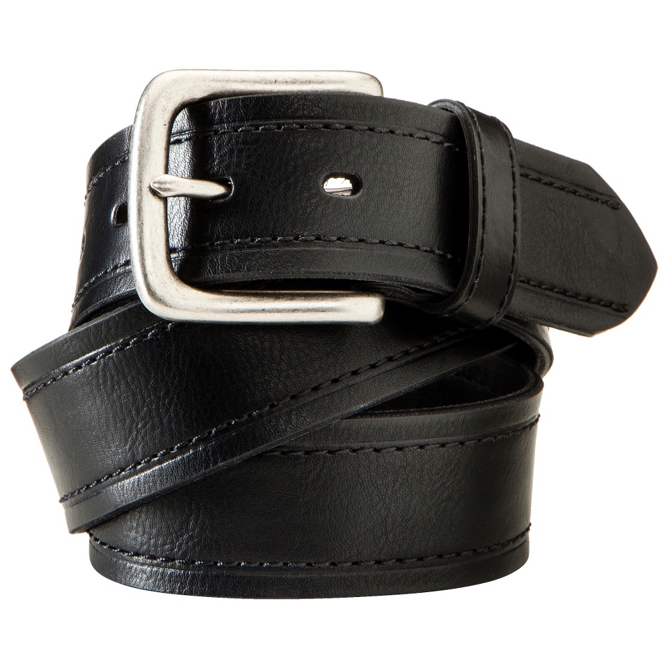 Merona Mens Belt   Leather Black L