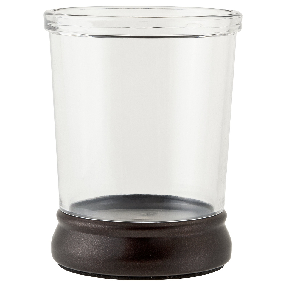 InterDesign Gina Bronze Ribbed Tumbler   Clear