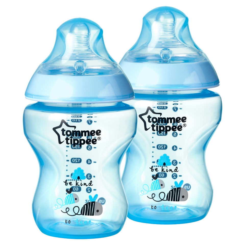 Tommee Tippee Closer To Nature 9 oz Boy Deco Bottle (2pk)