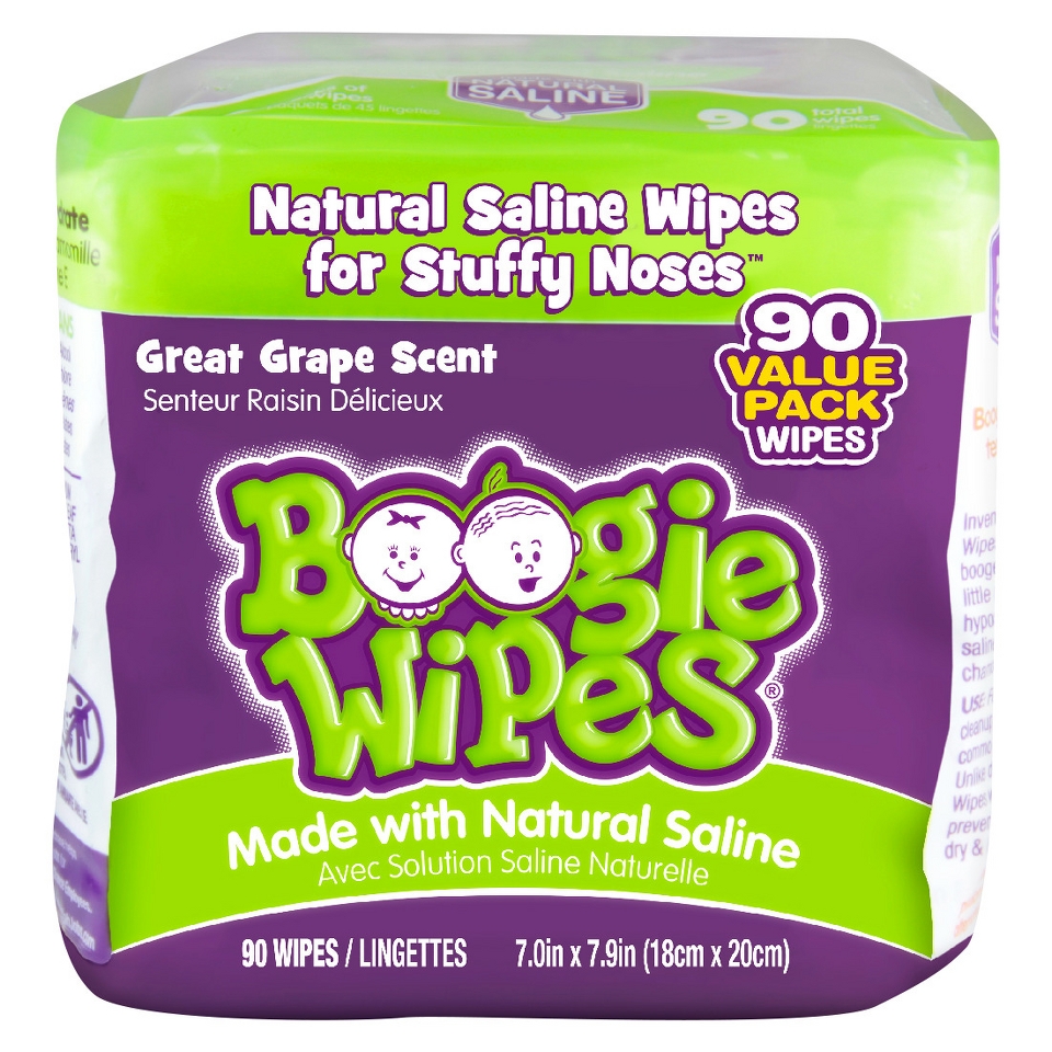 Boogie Wipes Grape Scent   90 Count