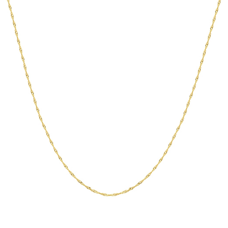 10k Yellow Gold Singapore Necklace
