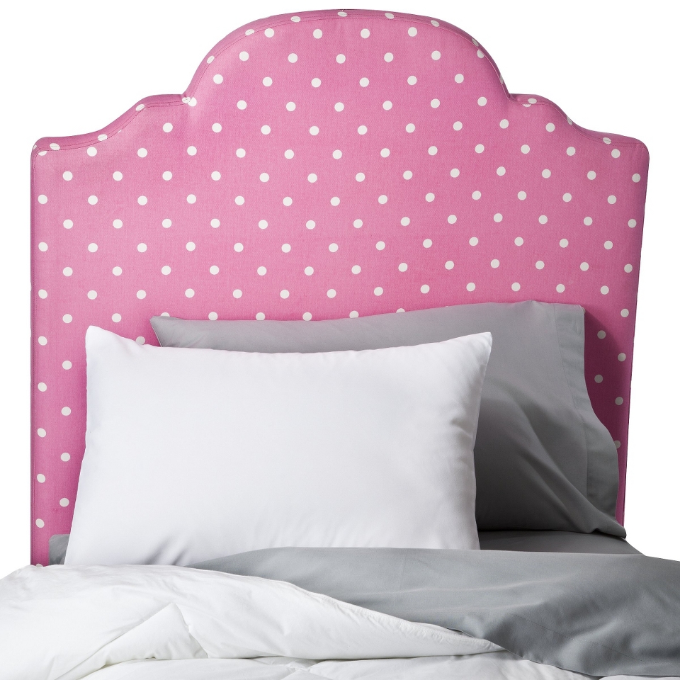 Kids Headboard Kinfine Polka Dot Kids Headboard   Pink/White