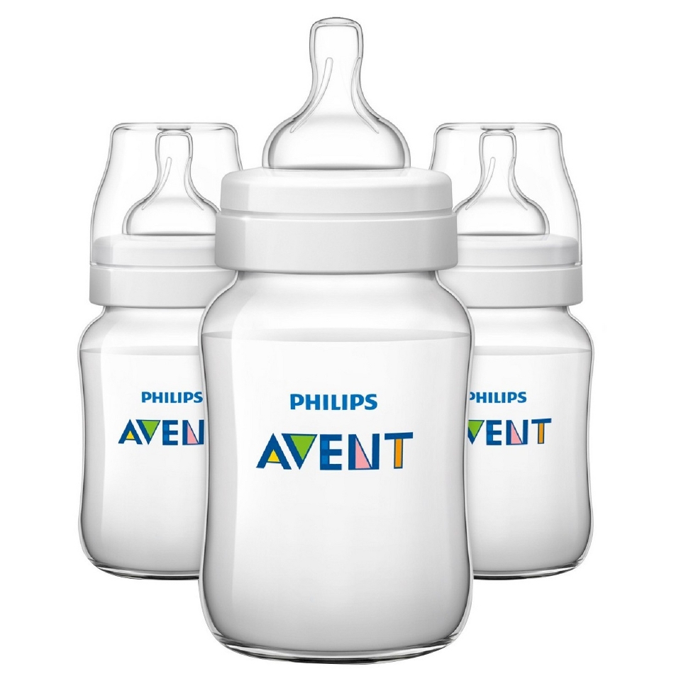 Philips Avent BPA Free Classic 11 Ounce Polypropylene Bottles, 3 Pack