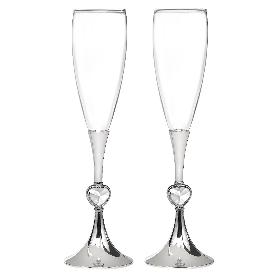 Clearly Enamored Champagne Flutes