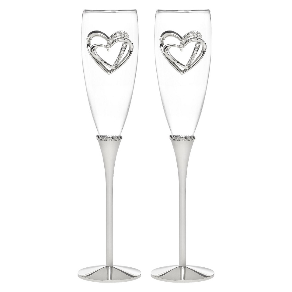 Sparkling Heart Champagne Flutes