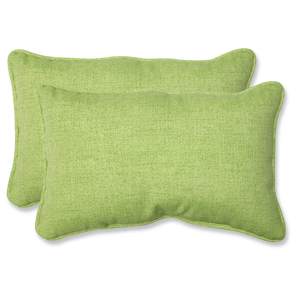 Outdoor 2 Piece Rectangular Toss Pillow Set   Green 18