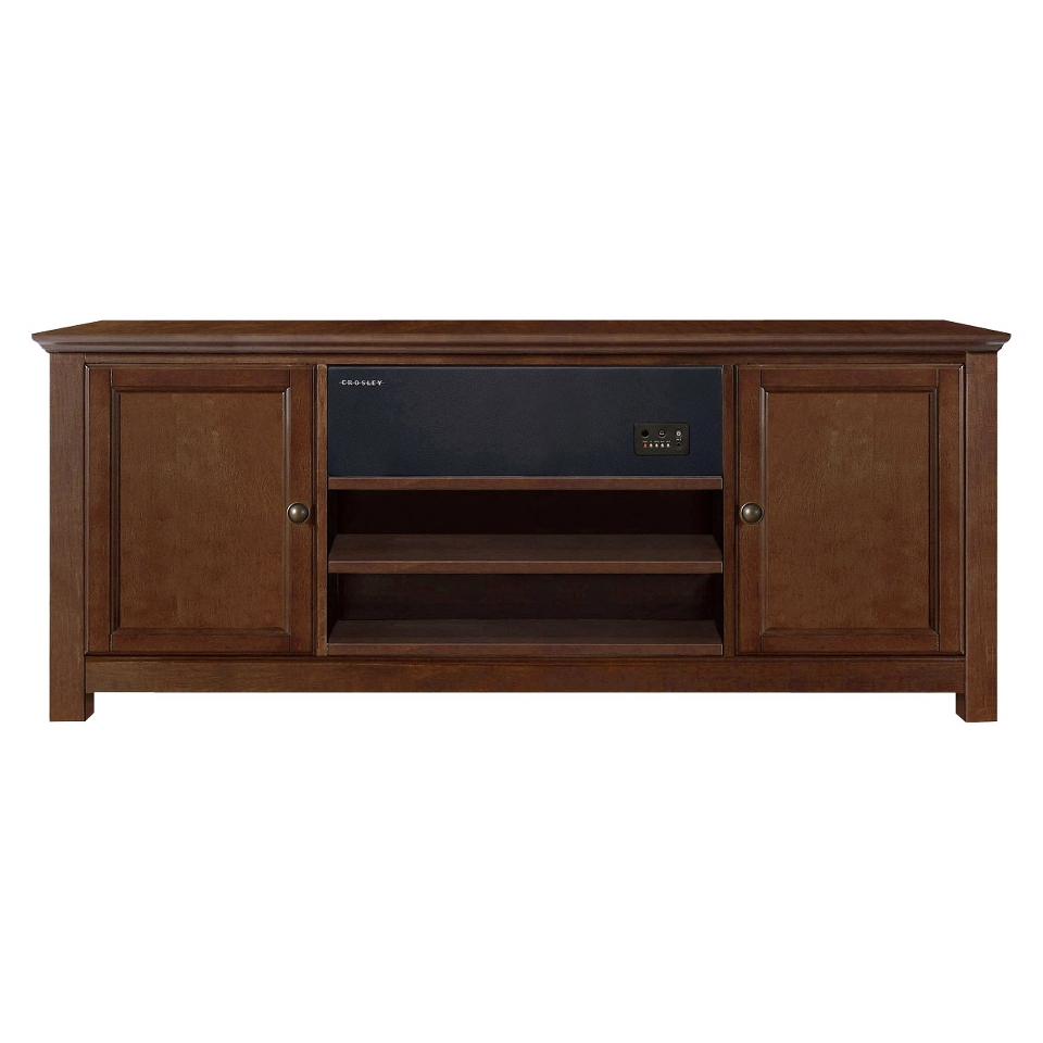 Tv Stand Crosley TV Stand with Sound Bar   Mahogany