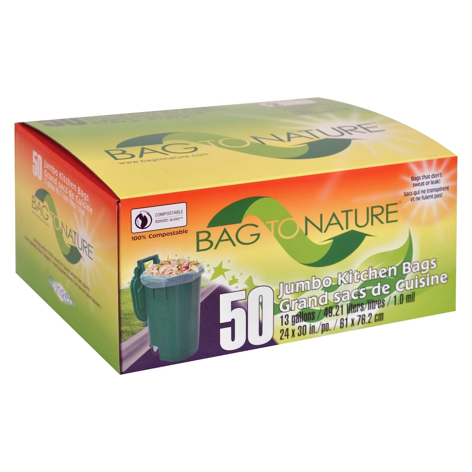 Bag to Nature Pink Leaf & Yard Waste Bags 13 Gallons 50 ct