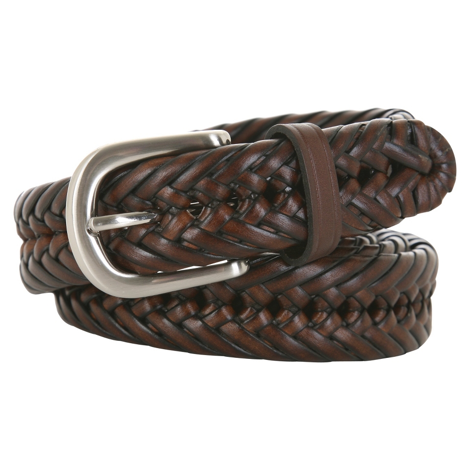 Wrangler Mens Tubular Braided Belt   Chestnut 38