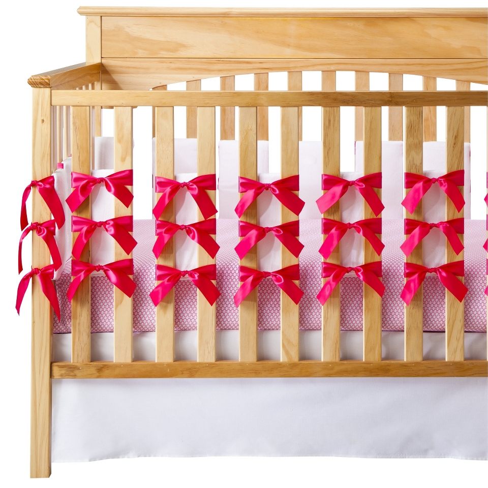 3 Piece Fuchsia Crib Bedding Set