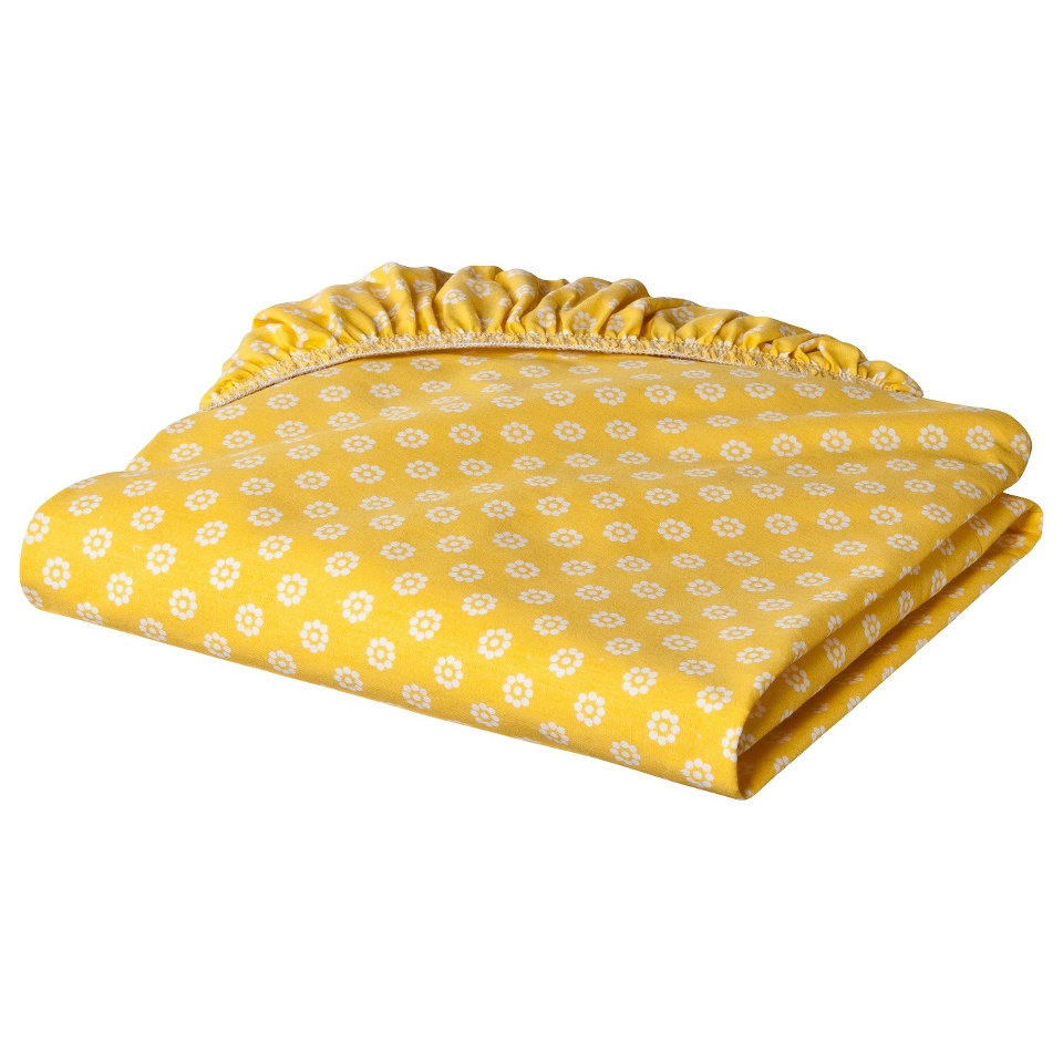 Crib Sheet   Yellow Mod Dots