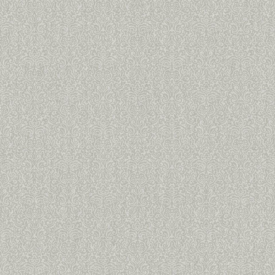 Mini Damask Wallpaper   Silver Gray