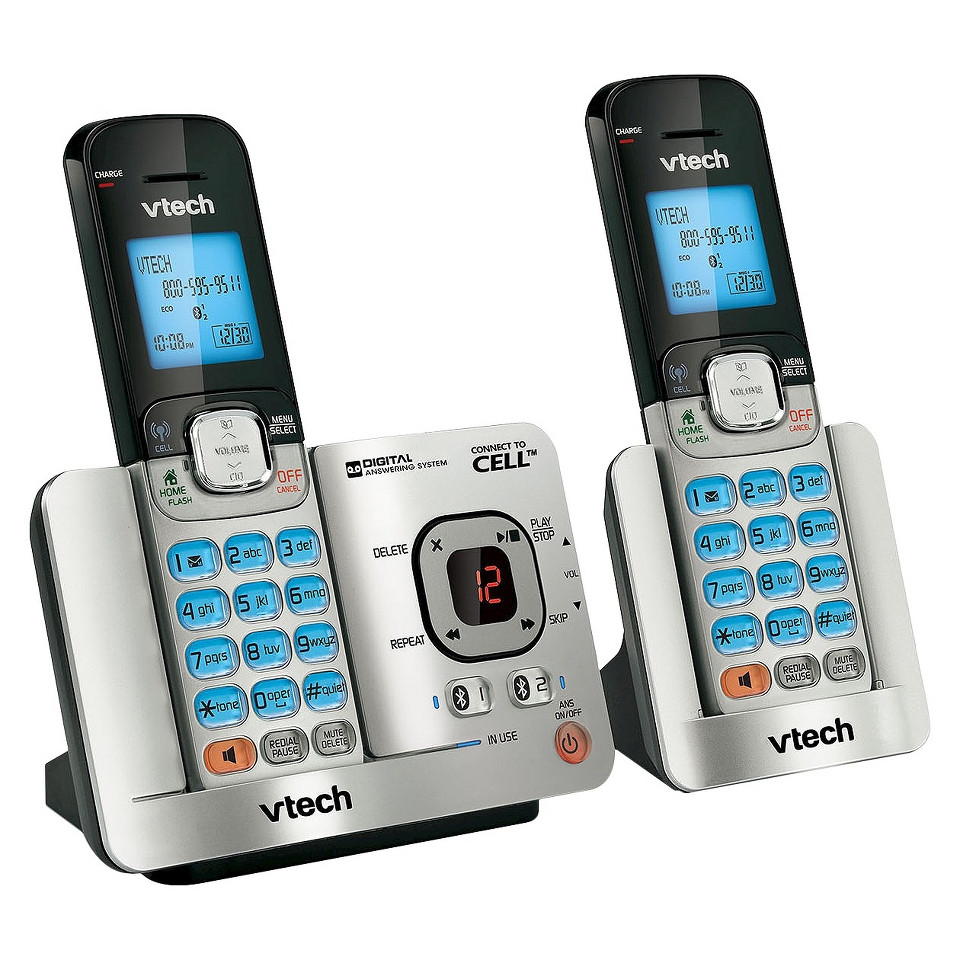 Vtech Bluetooth Enabled Answering System (DS6521 2), 2 Handsets   Silver