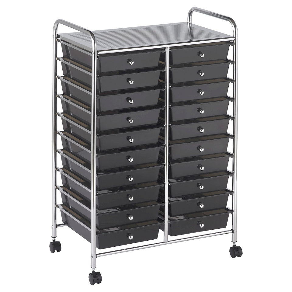 ECR4Kids Black Mobile Organizer   20 Drawer