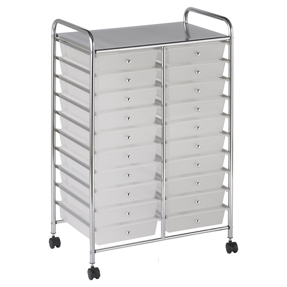 ECR4Kids 20-Drawer Mobile Organizer - White