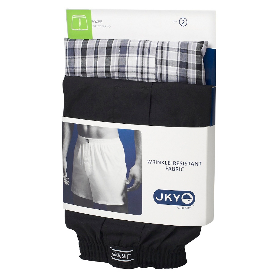 JKY by Jockey 2Pk Woven Boxers   Assorted Colors XL