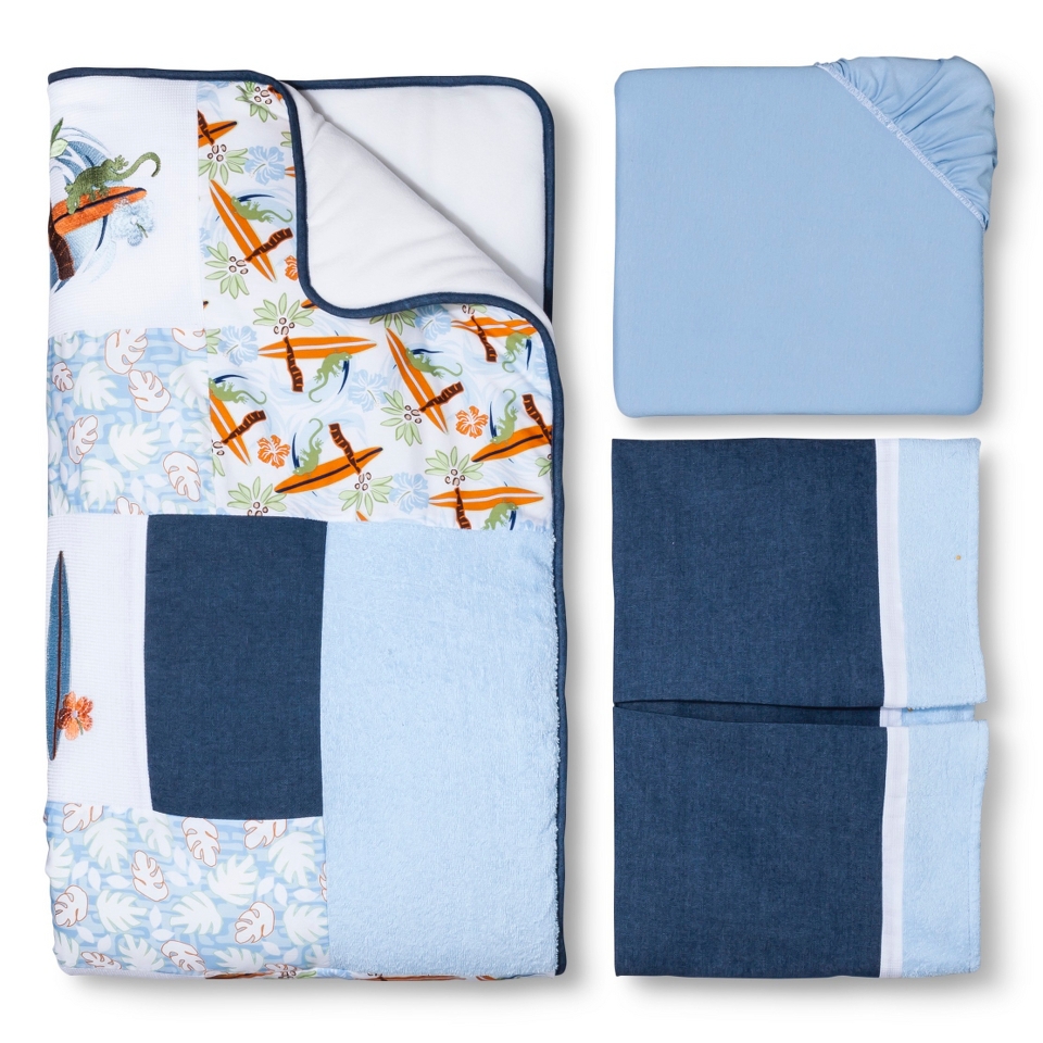 SurfS Up 3Pc Crib Bedding Set   Blue/Orange by Lab