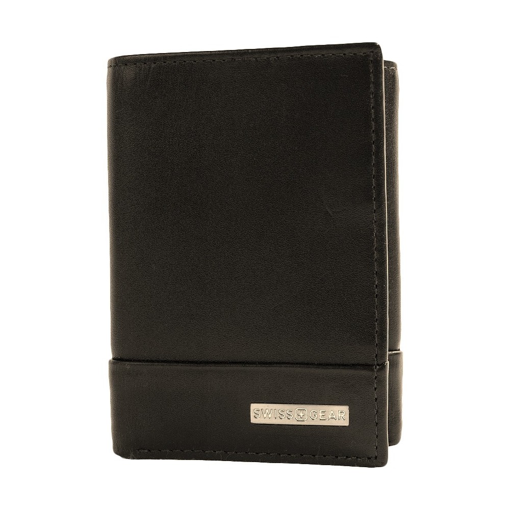 Swiss Gear Mens Lucerne Trifold Wallet Black