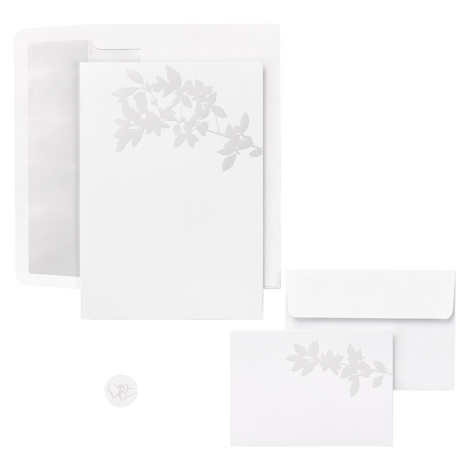 Pearl Leaves Invitations   (50 Counts)