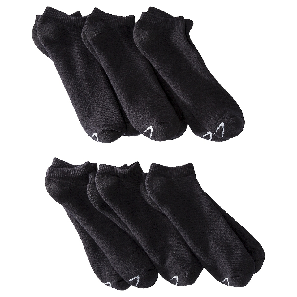 C9 by Champion Mens 6pr Extended Size No Show Socks   Black