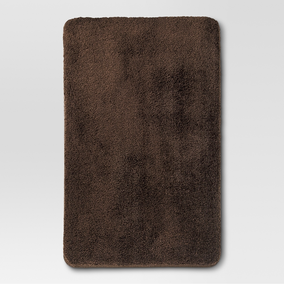 Threshold Bath Rug   Dark Brown (20x32)