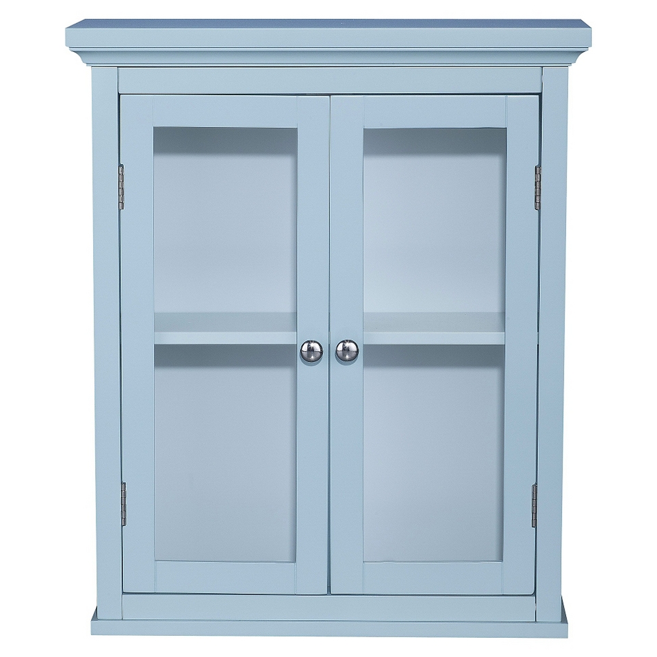 Wall Cabinet Elegant Home Fashions Hampton Wall Cabinet   Eton Blue