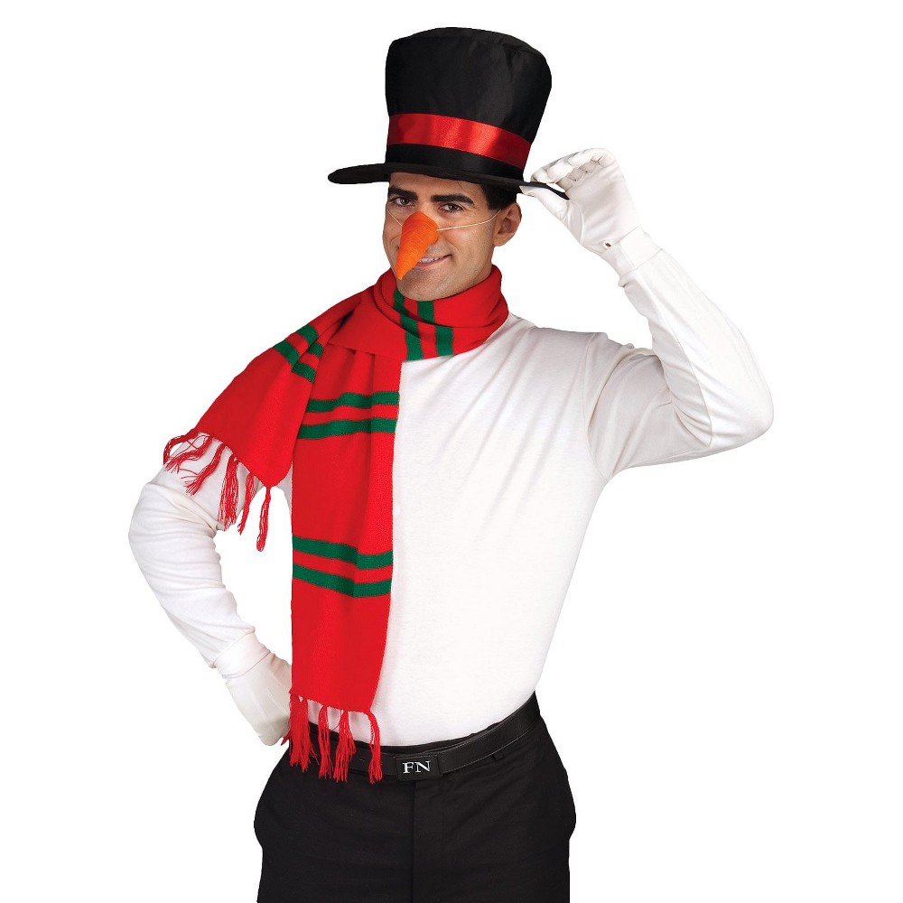 Adult Snowman Accessory Kit, Mens, Red/Black