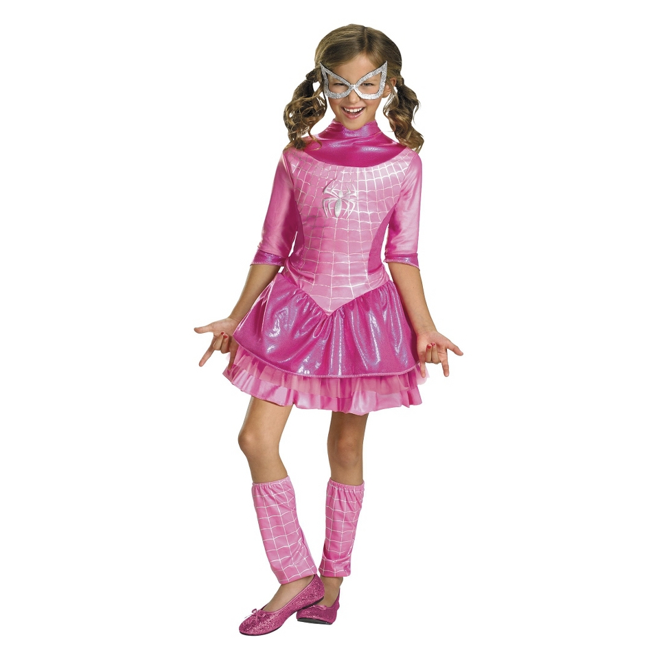 Girls Spider Girl Pink Deluxe Costume