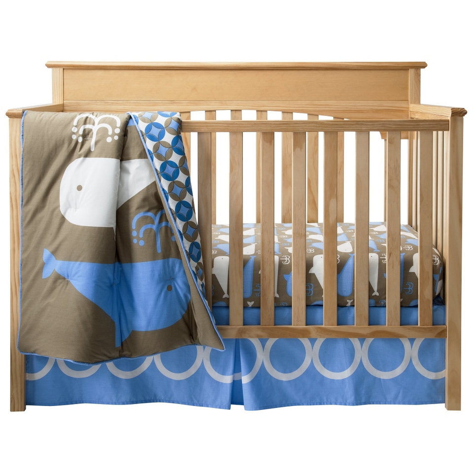 Whales 3pc Crib Bedding Set