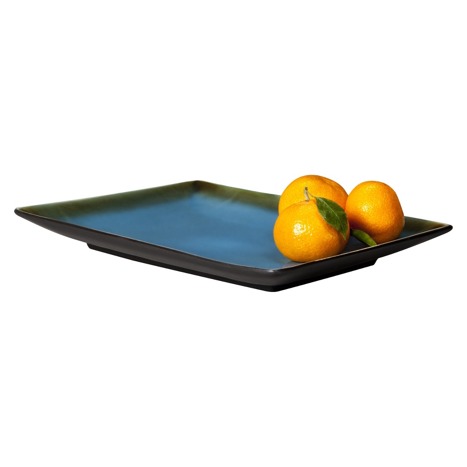 Threshold Elemental Ocean Rectangle Stoneware Platter   Blue