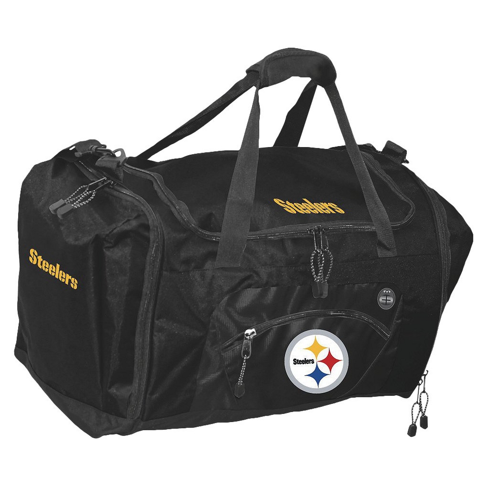 Concept One Pittsburgh Steelers Black Roadblock Duffel   Black