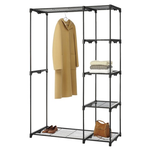 Whitmor Double Rod Freestanding Closet - Black : Target