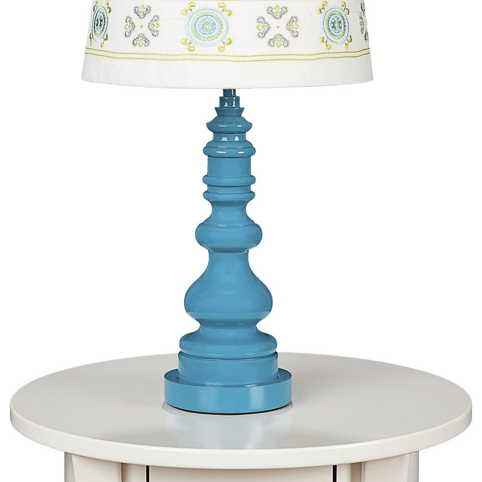 Lolli Living Lamp Base   Teal Spindle