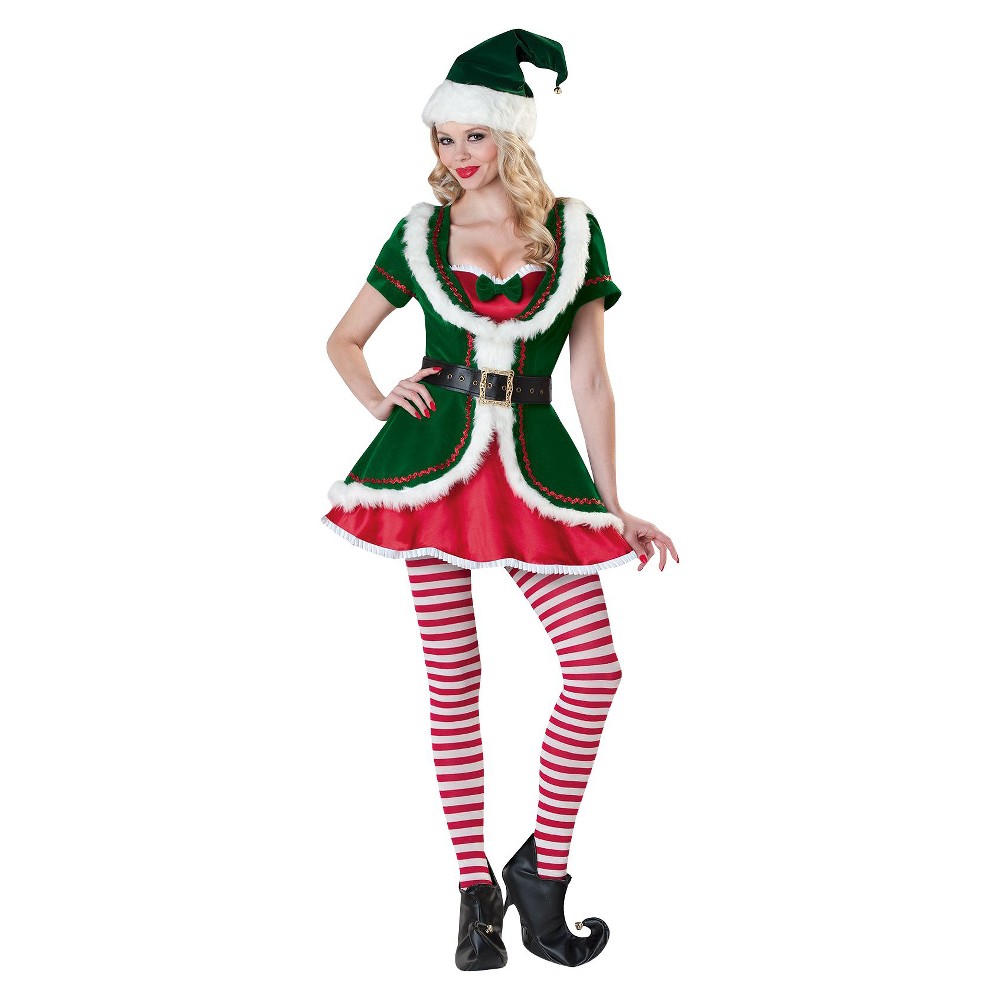 Womens Holiday Elf Costume Medium