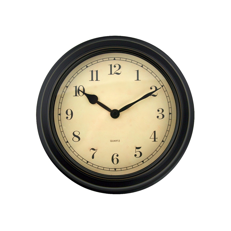 Threshold Wall Clock   Antique Black