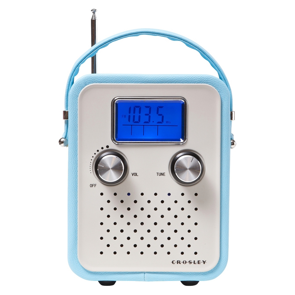 Crosley Songbird Leather Radio   Turquoise (CR8006A TU)