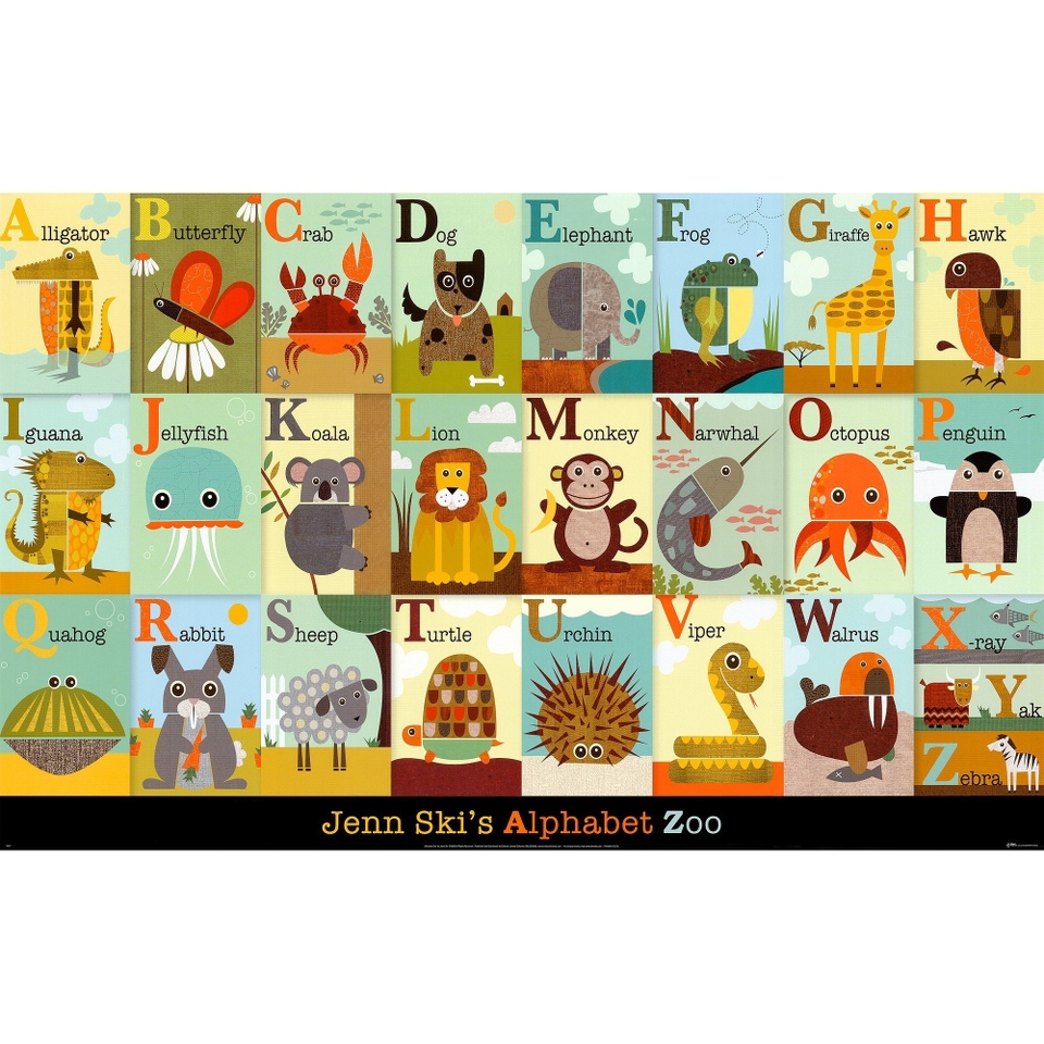 Art   Alphabet Zoo Framed Print