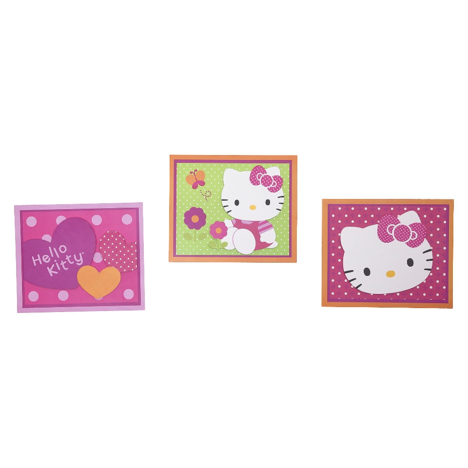 Hello Kitty Garden Wall Decor Set of 3