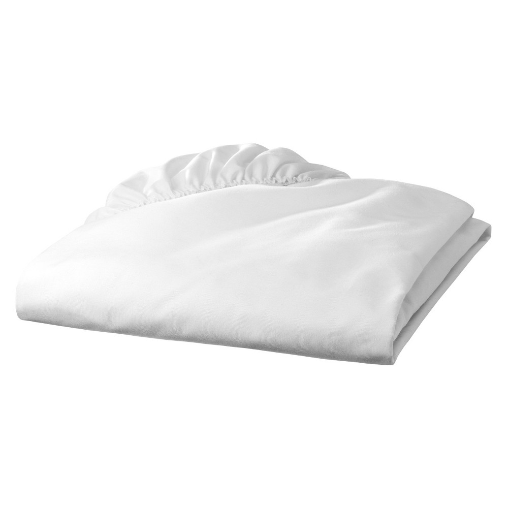 TL Care 100% Cotton Percale Fitted Crib Sheet - White