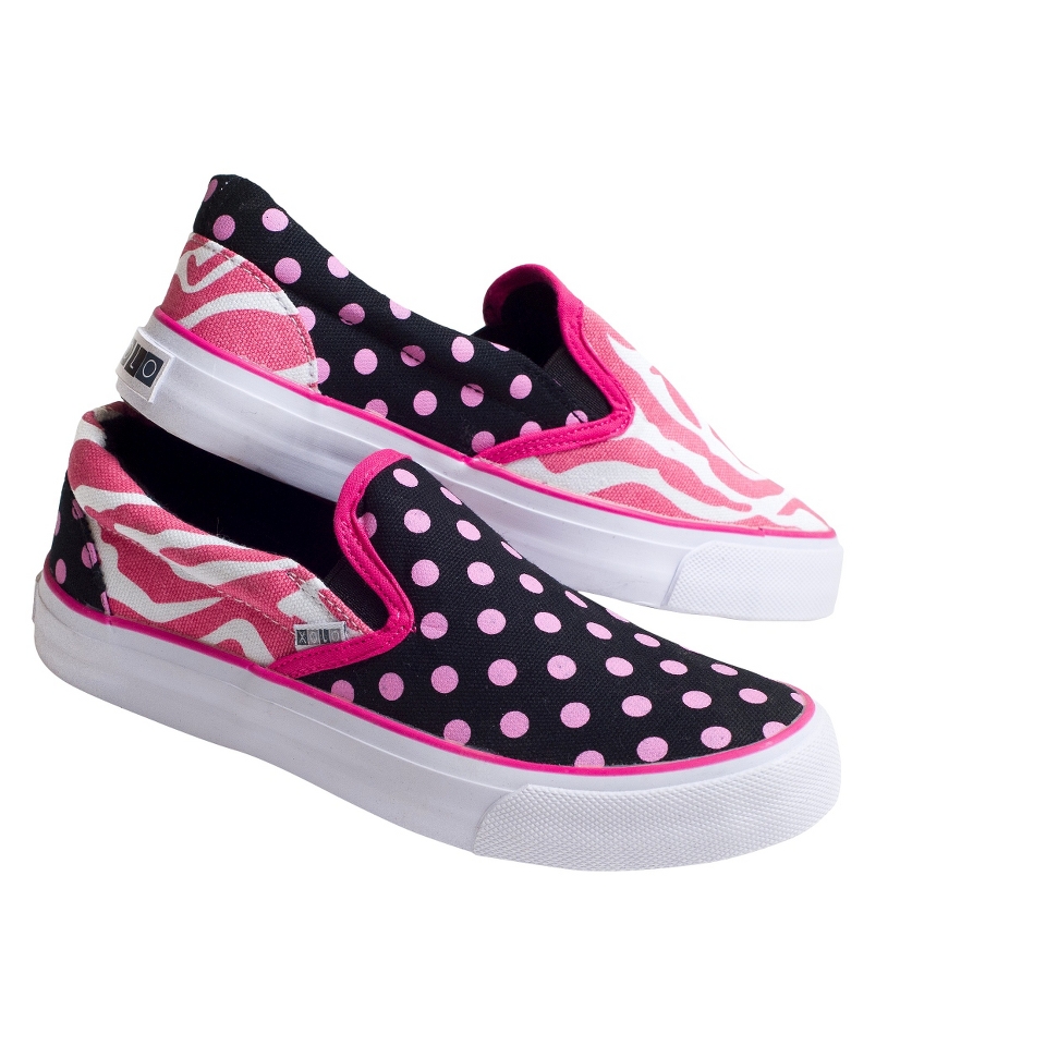 Girls Xolo Shoes Zany Slip On   Zebra Multicolor 3