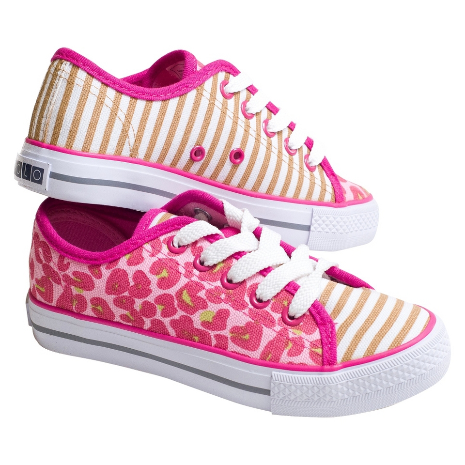 Girls Xolo Shoes Tabby Lace up Sneakers   Cheetah Multicolor 4
