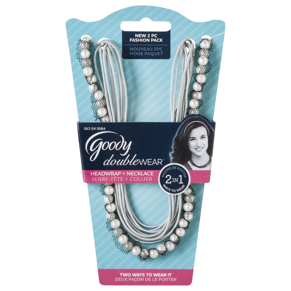 Goody Double Wear Tulle Trimmed Pearls Layered with Multi strand Elastic