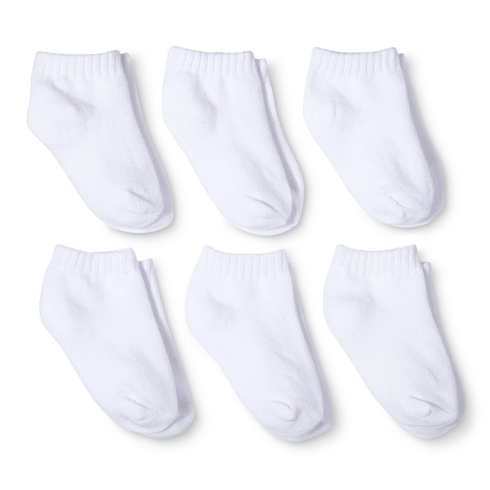 Luvable Friends Newborn 6 Pair Socks   White 18 36M
